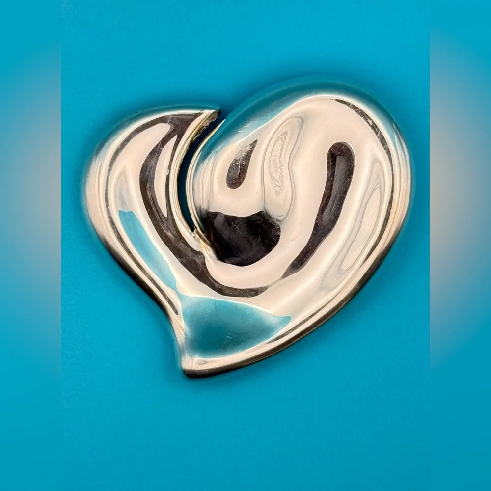Tiffany & Co Elsa Peretti Silver Heart Belt Buckle Italy - Vintage! - Picture 8 of 16